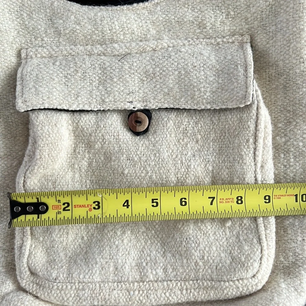 NEW 100% Wool Small Crossbody Messenger Bag - Picture 8 of 9